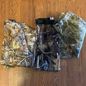 Camouflage pants, leggings, and insulated top